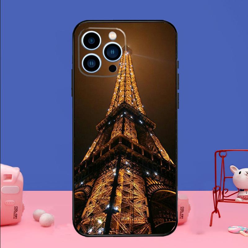 Paris Eiffel Tower France Phone Case For iPhone 16 15 14 13 12 11 17 Pro Max Plus 12 13 mini 16e 17 Air Bumper Cover