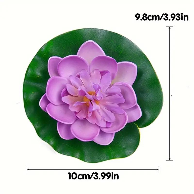 1/5/12 Stück Lotus Kunstblume Schwimmende Künstliche Lotus Pflanze Lebensechte Seerose Mikro-Landschaft für Teich Gartendekorationen