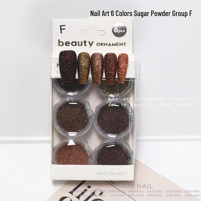 

Dreamy Seven-Color Crystal Diamond Nail Glitter Powder