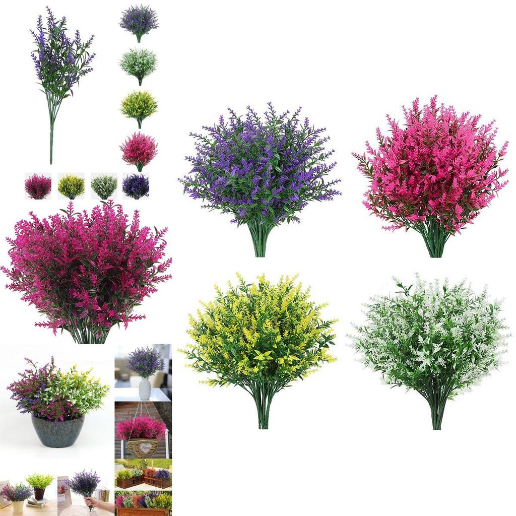 Lifelike Lavender Artificial Flowers For Elegant Garden Porch And Window Decor