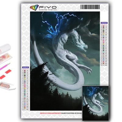 Pittura a diamante Drago europeo Mosaico a diamante Artigianato Pittura a ricamo a diamante