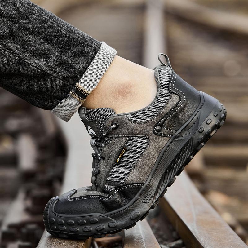 Breathable Wear-Resistant Safety Shoes Steel Toe Cap Work Sneakers Puncture-Proof Industrial Shoes Non-Slip Indestructible Shoes