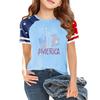 Casual Short Sleeve Crew Neck T Shirt Raglan Sleeve Graphic Print Lightweight Comfortable Soft Fabric Summer Top for Women