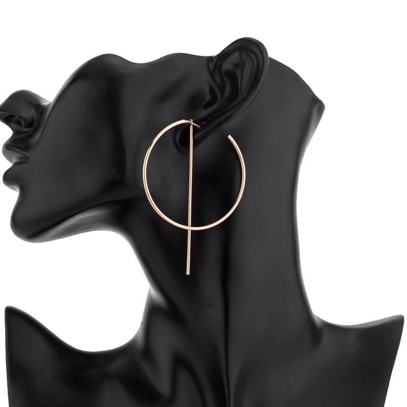 Geometric Sophisticated Gold Hoop Earrings Sleek And Minimalist Design For Any Outfit
