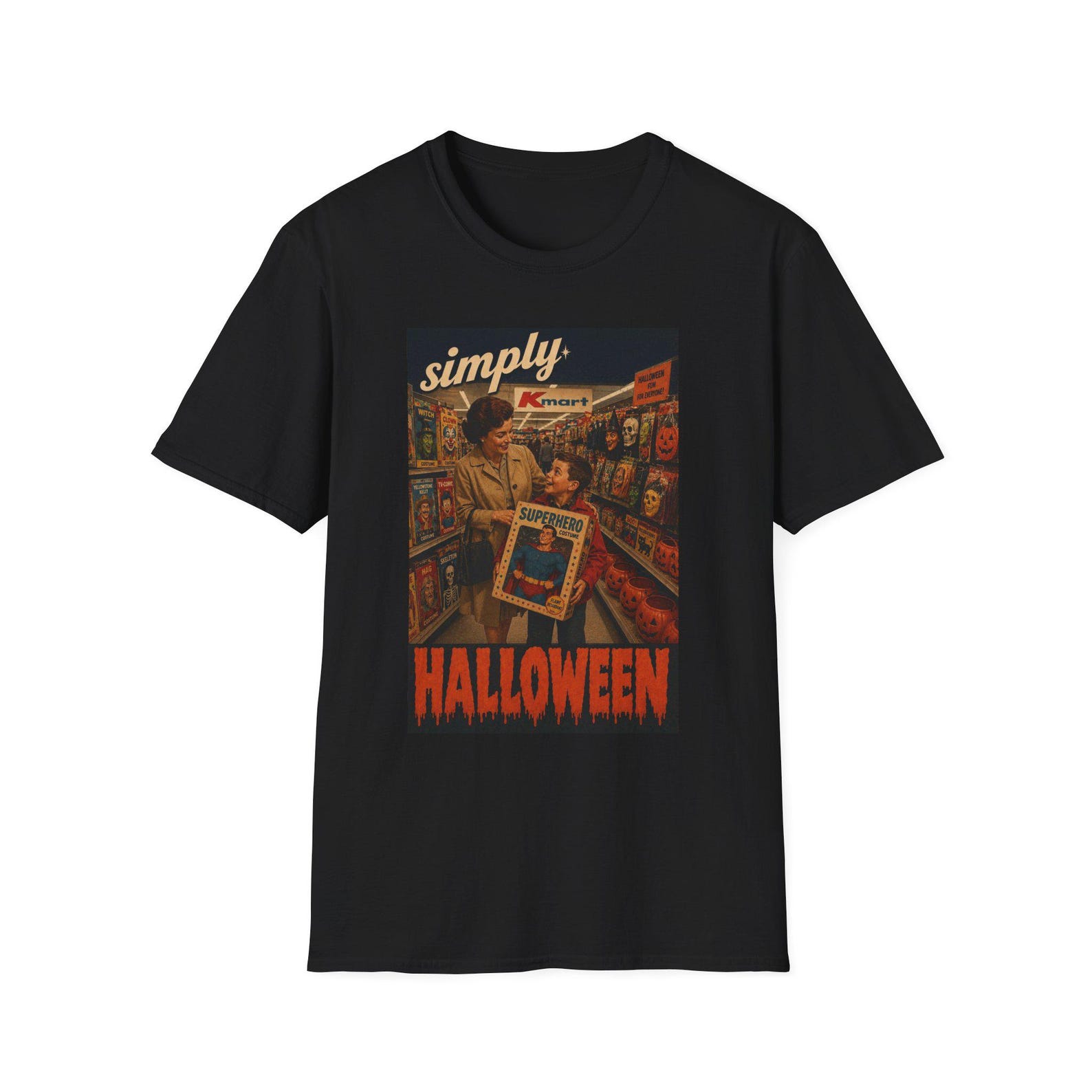 Simply Halloween T-Shirt | Retro Trick-or-Treat Store Graphic S