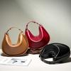 Nischen-Design Mondtasche Leder-Achseltasche Damen Neu Einfach High-End Schulter-Crossbody Vielseitig Damen-Tasche