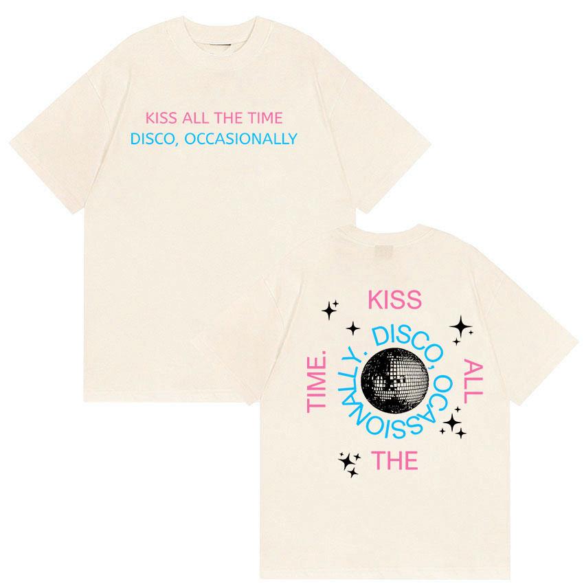 Harry Styles Kiss All The Time Disco Occasionally 2026 T Shirt Unisex Women Fashion Harajuku High Quality Cotton Tshirt Streetwear