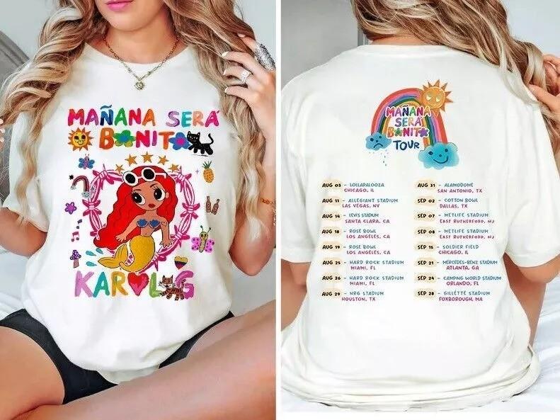

Manana Sera Bonito Karol G Shirt 2023 Tour Cotton Unisex Size S-3XL Tee Fan Gift Unisex T-Shirt XXXXL