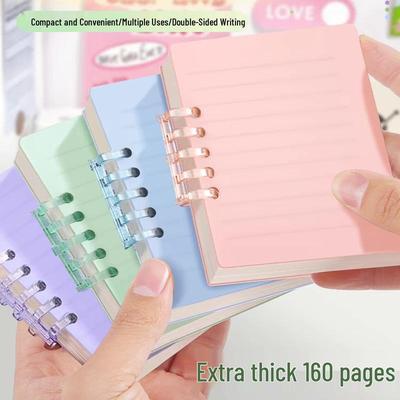 Set aus 3 exklusiven Mini-Taschennotizbüchern mit losen Blättern für Studenten