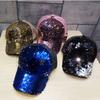 Fashion Spring/Summer Trendy Ladies Reflective Sequins Mesh Cap Casual Cap Baseball Hat Outdoor