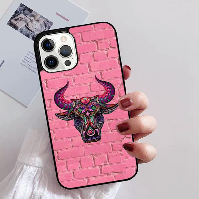 Taurus Stier Telefonhülle für iPhone 11 12 13 14 Pro Max Mini XR XS SE 2020 6 7 8 Plus Samsung S21 S22 Coque Fundas