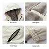 ROMON Men's Loose-Fit Hooded Fleece-Lined Winter Jacket