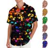 Hawaiian Print - Men's Casual Short Sleeved Shirt