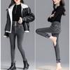 Thickened Velvet High Waisted Jeans For Women's Winter Slimming And High Slim Fit Elastic Leggings, Denim Pencil Pants