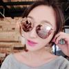 New Cat Eye Sunglasses Women Brand Designer Fashion Twin-Beams Rose Gold Mirror Cateye Sun Glasses For Female UV400
