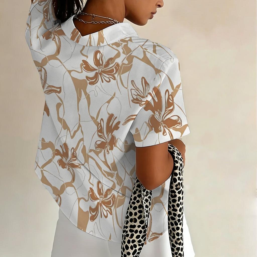 Damen-T-Shirt mit Aufdruck, kurzärmelig, für Übergrößen, lässig, stilvoll und vielseitig, Sommerdamenbekleidung