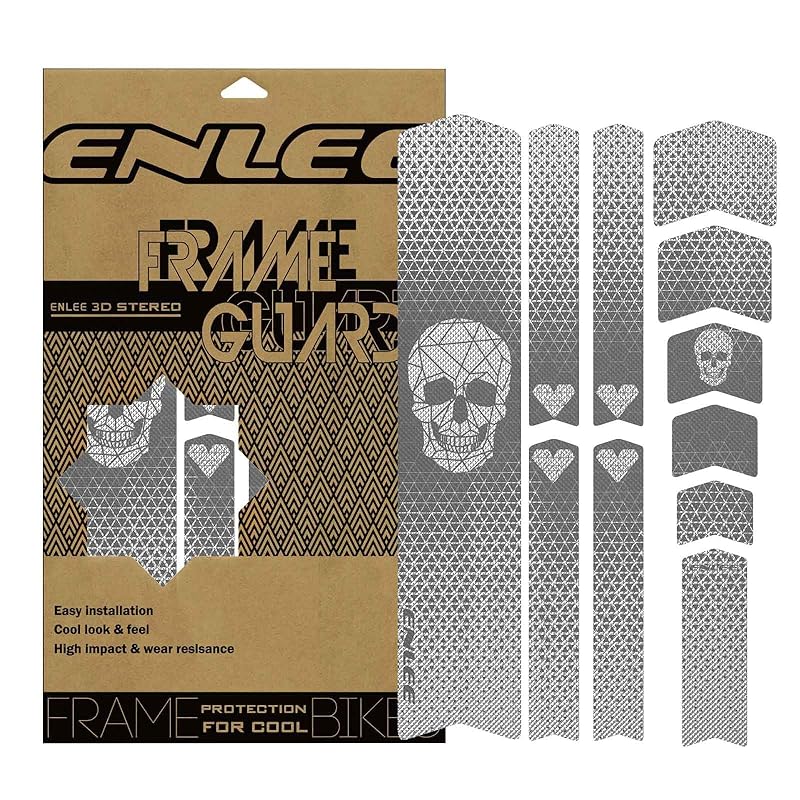 ENLEE Bike Frame Protection Tape, Non-Yellowing Transparent Bike Frame Protection Kit, Clear Honeycomb PVC Anti-Scratch Protector For MTB/Road/Gravel