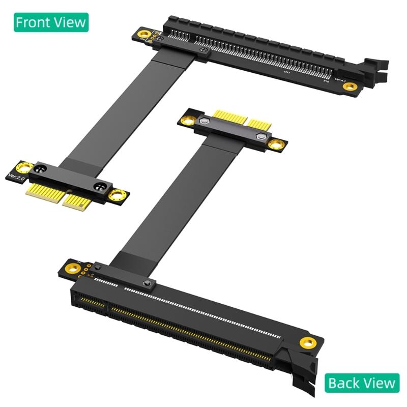 PCIE PCIExpress3.0 X16 To X1 Right Angle Risers Card Extension Cable 25cm for Professional GPUs