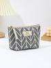 Multifunctional 3D Linen Makeup & Coin Bag with Large Capacity