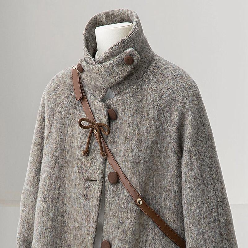 Silbaishe Women's Mid-Length Lapel Cotton Winter Coat