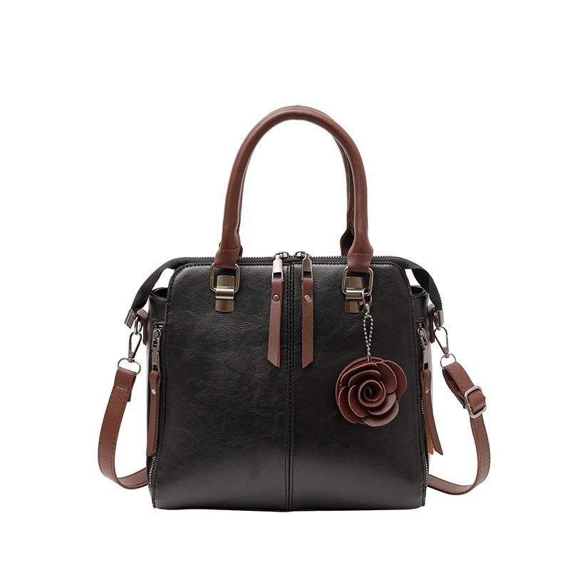 

Модная сумка лето новая ретро тренд большая вместимость подвеска роза сумка через плечо для通勤 one size fits all чёрный