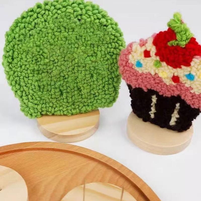 24 Pcs Double Needle Dolls Stand Crochet Dolls Holder Wood Crochet Dolls Stand Action Figure Stand