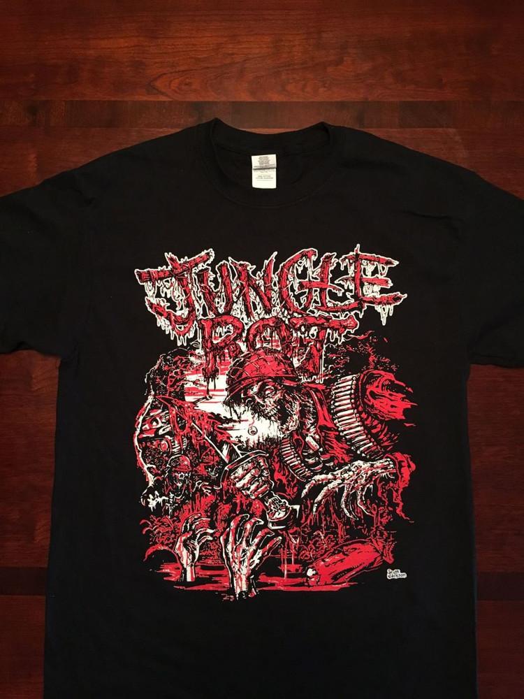 Vintage Jungle Rot Slaughter T-shirt Tour Concert S-5XL BL473 Unisex T-Shirt S