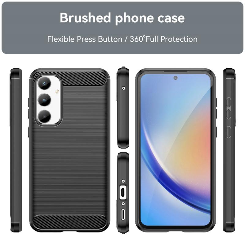 For Samsung Galaxy A35 5G Case Samsung Galaxy A05S A15 A25 A35 A55 5G Cover Luxury Silicone Brushed Shockproof TPU Phone Cover