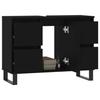 VidaXL Bathroom Cabinet Black 80x33x60 Cm Engineered Wood 831661