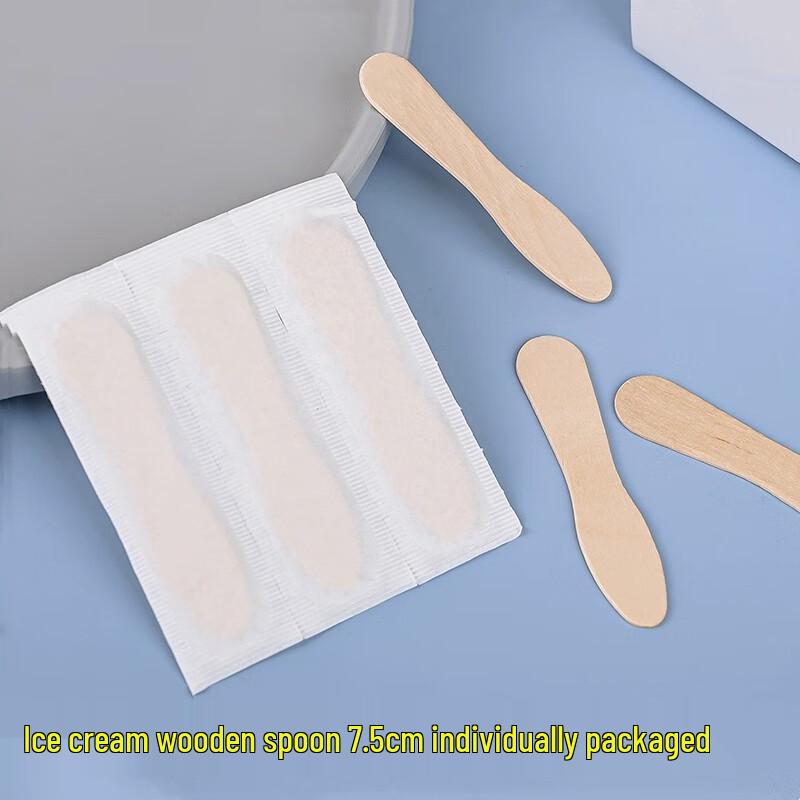 11CM Biodegradable Wooden Ice Cream Spoons
