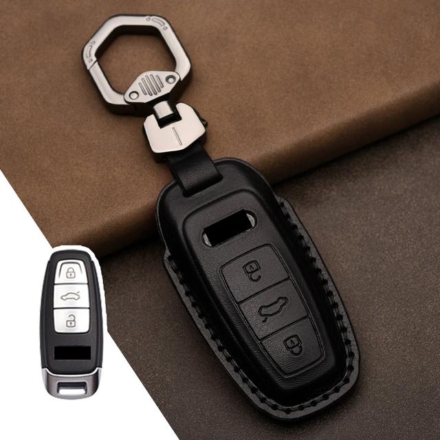 Leather Car Key Case Cover for A4 A4L A5 Q5 Q7 TT 2016 2017 Key 2016 2017 20 18 Styling Accessories