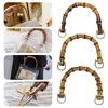 DIY Handmade Detachable Bamboo Purse Handles With Buckle 15.5CM Bamboo Bag Handles U-Shaped Shoulder Bag Strap Gift Box