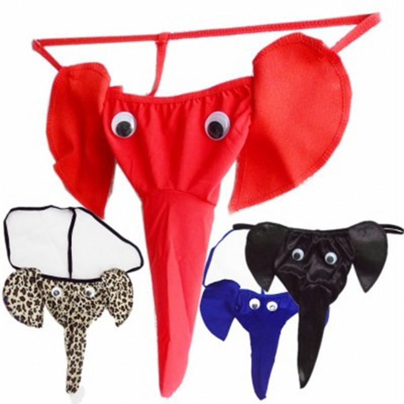 Men's Cartoon Sexy Thong Sexy Underwear Elephant Trunk Jockstrap Breifs