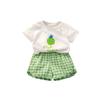 Girls' Fruit Print Set - Short Sleeve & Shorts Outfit
