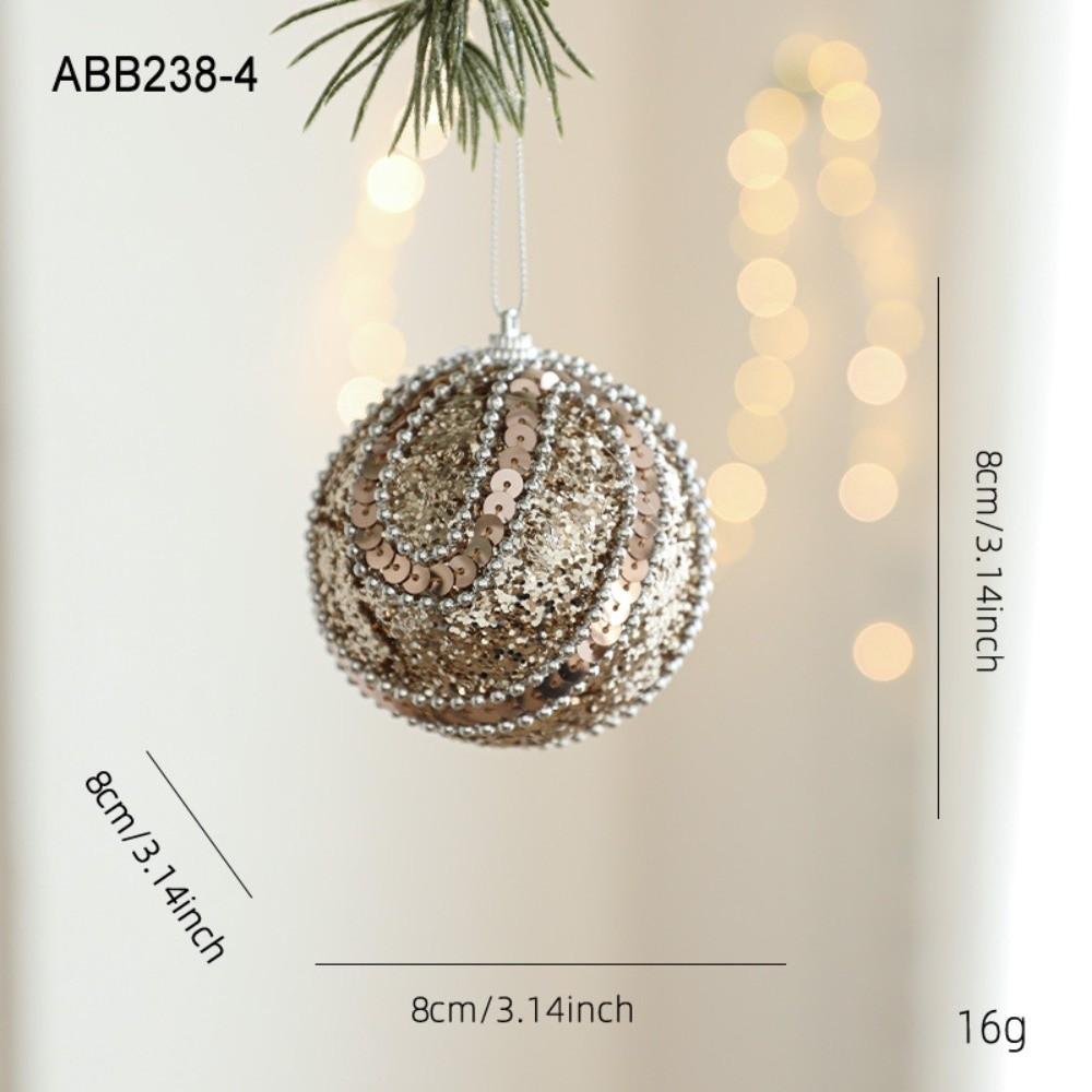 Nya Champagne Julträdskula Hängande Prydnader Glitter Skum Julgransdekorationer Julpynt Julparty