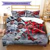 FCB  Pattern Bedding Quilt Set Quilt Cover Pillowcase Home Decoration Birthday Gift (1 * duvet cover + 2 * pillowcase, without core)