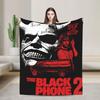 The Black Phone Horror Movie Blankets  Decorative Flannel Throw Blanket For Home Decor Soft Warm Design Quality Bedspread Gift