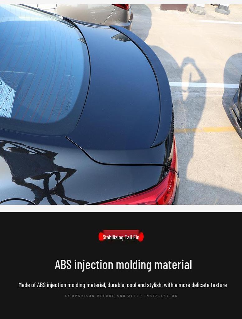 Compatible Hongqi H5 Rear Spoiler: No-Drill Painted Wing for 18 Models