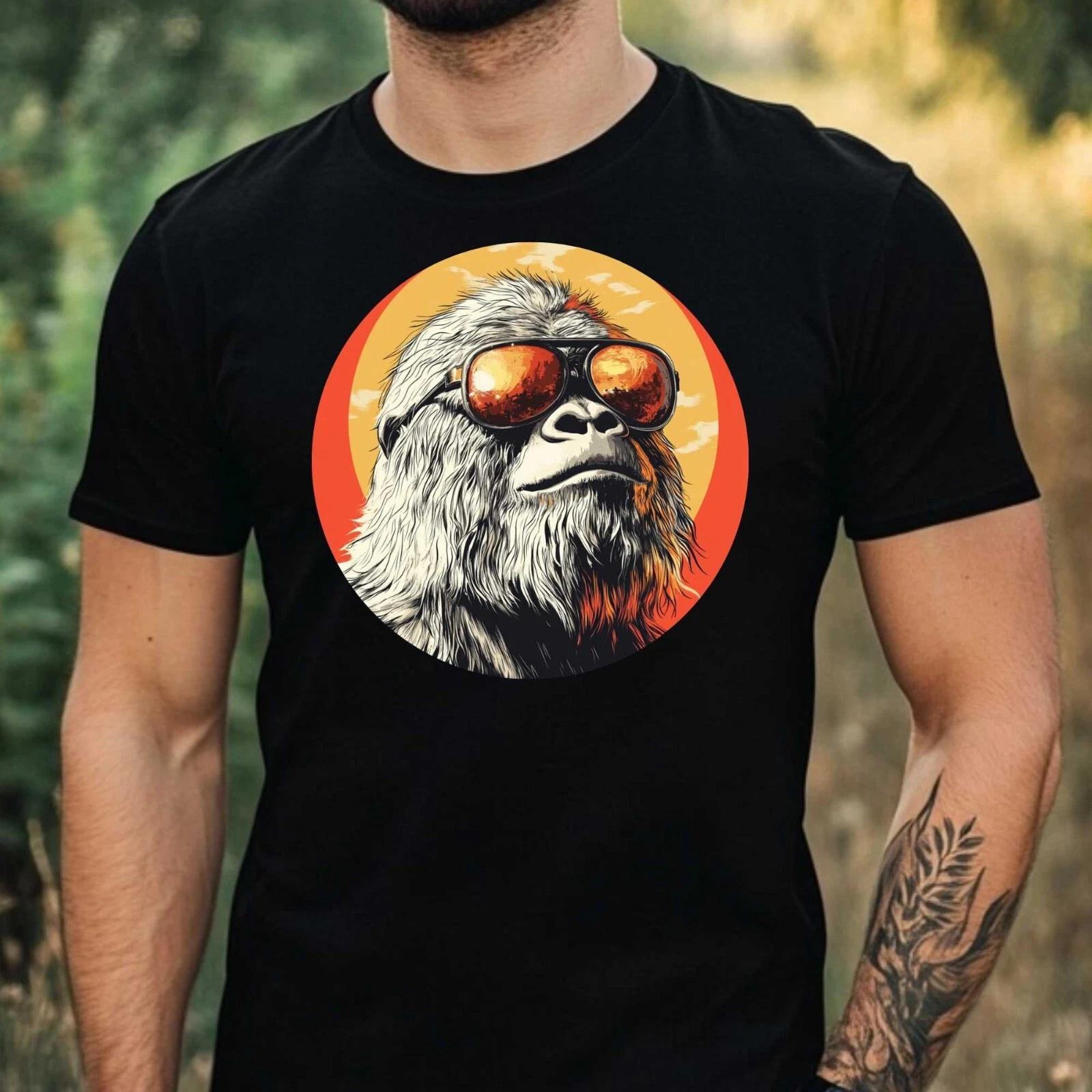 T-Shirt Herren Bigfoot mit Sonnenbrille Motiv Baumwolle Größe XS bis 5XL L