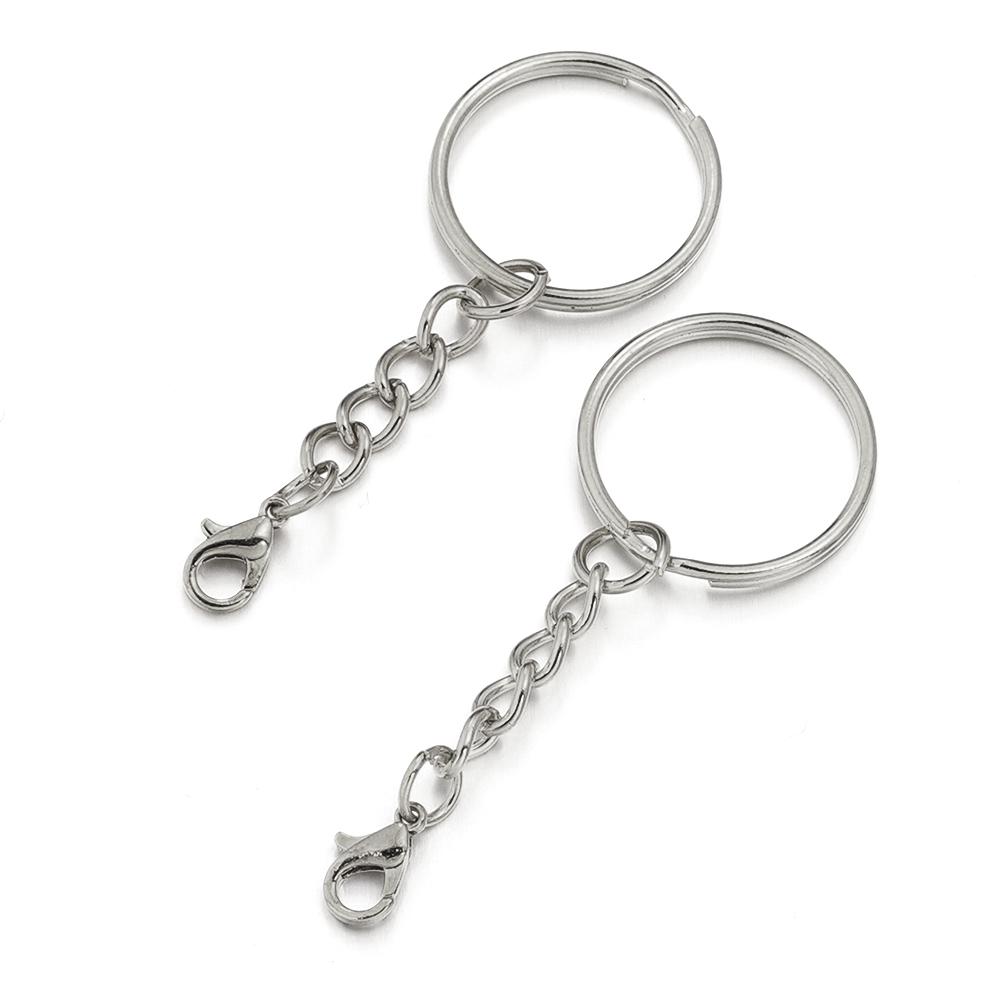 10pcs/Lot Iron Key Rings Blank Keyring Keychain Split Ring Keyfob Key Holder Rings DIY Findings Making Keychain Accessories