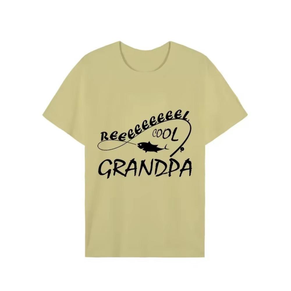 Men's Brand T-shirts Fishing Grandpa Print Shirt Funny Short Sleeve T Shirts Summer Tshirt Harajuku Streetwear T-Shirt for Men