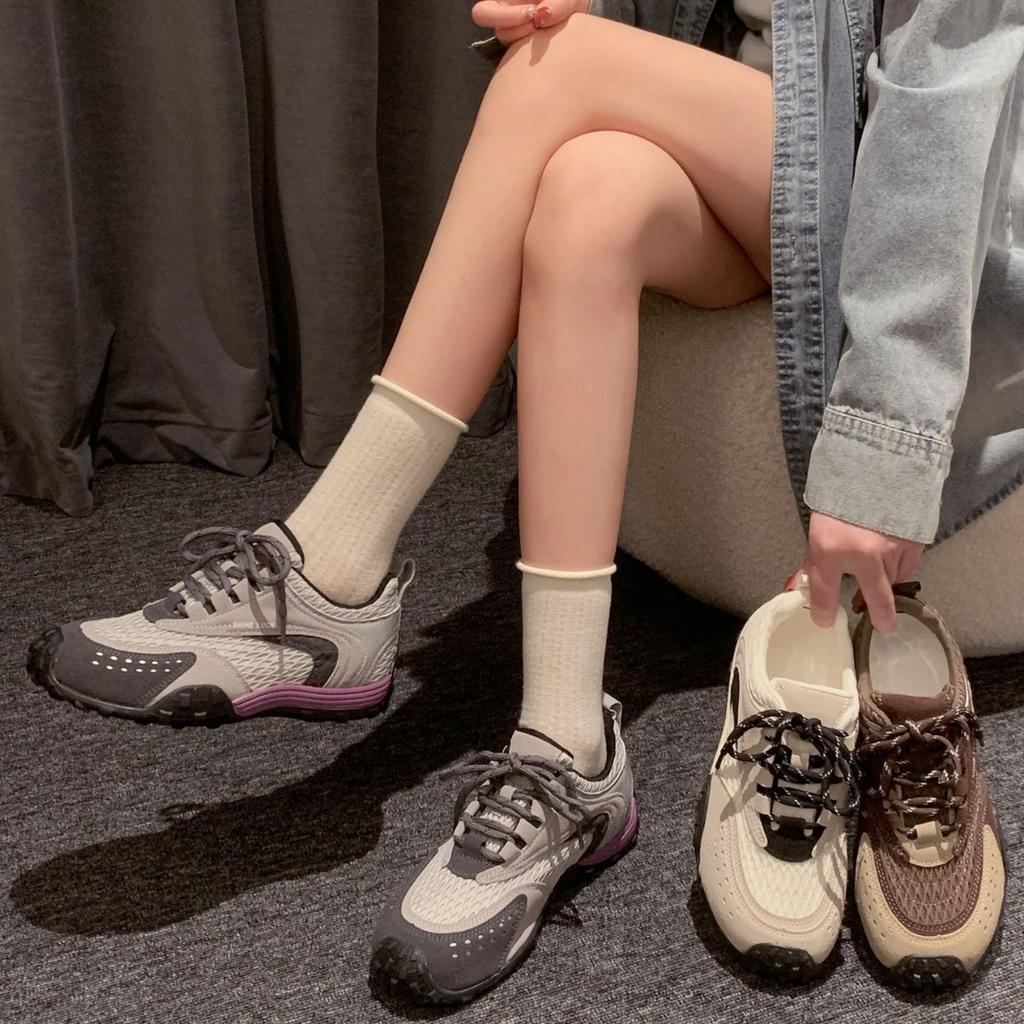 [Fanfna] Dexun shoes women's 2025 autumn new Forrest Gump shoes retro fashion versatile and high platform sports shoes