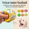 Sportball Hundekauspielzeug Bissfest Langeweile Stressabbau Quietschend Latex Fußball Fußball Tennis Zahnen Reinigungsspielzeug Haustierbedarf