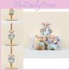 Lovely Cartoon Bear Plush Keychain With Colorful Scarves Perfect For Cute Decorations