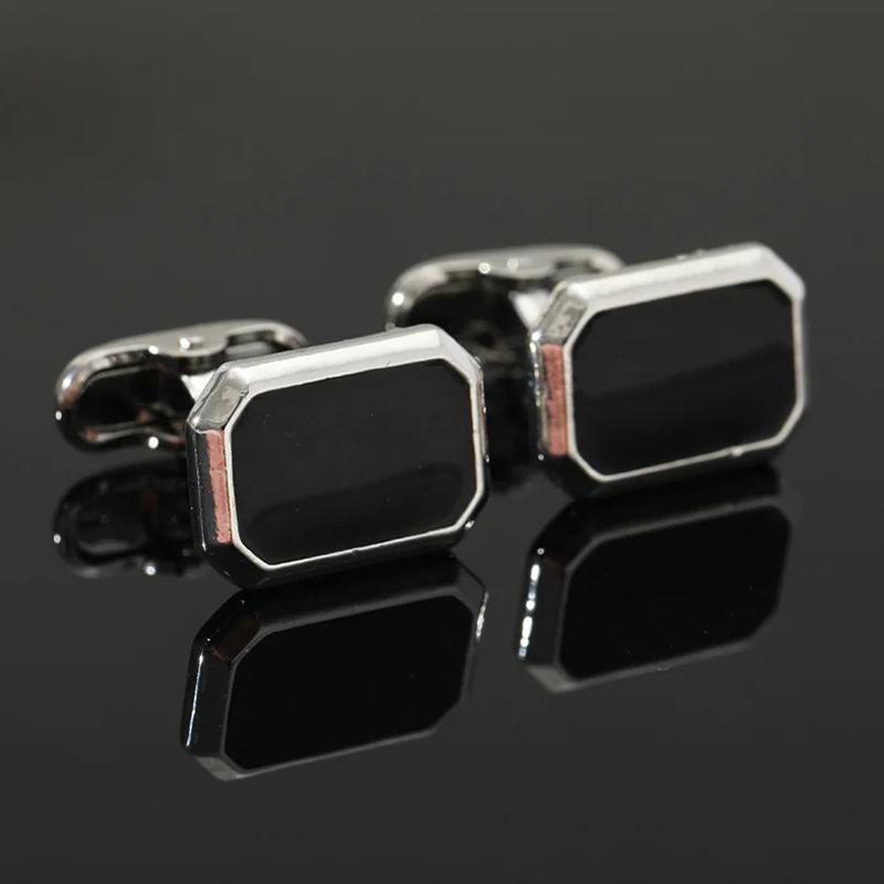 1Pair French Square Cufflinks Fashion Men'S Business Banquet Suit Shirt Cuffs Buttons Luxury Wedding Cuff Links Gifts