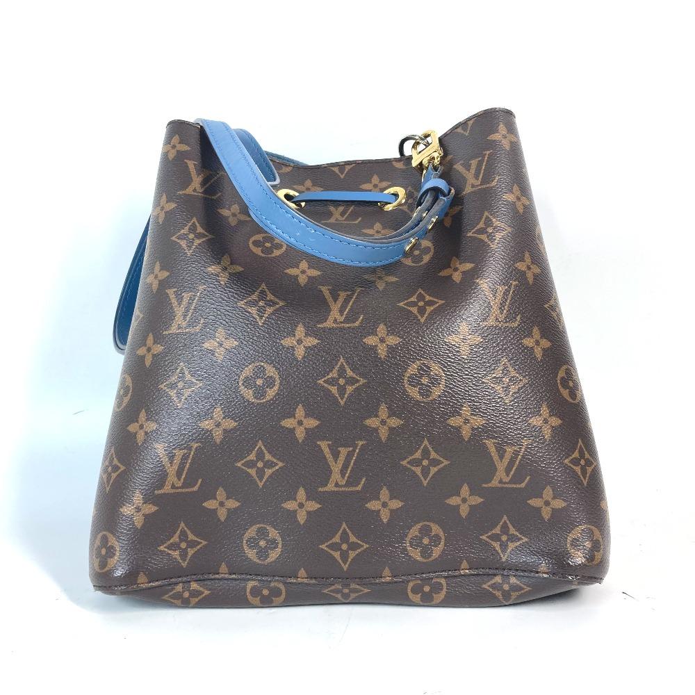 Louis Vuitton M43569 Monogram Neonoe Bucket type Shoulder Bag Brown x blue
