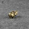 Handmade Pure Copper Cute Rhinoceros Miniatures Figurines Solid Vintage Brass Rhino Ornaments Tea Pets Desktop Decorations Craft