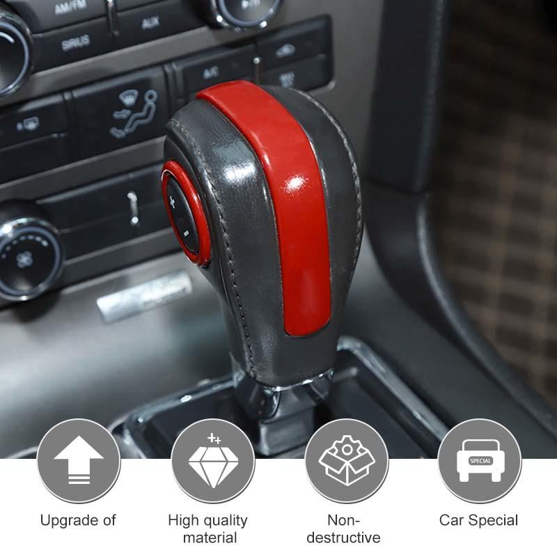 Auto Innenraum Auto Schaltknauf Dekor Abdeckung Aufkleber Für Ford Mustang 2010-2014 ABS Innenraumzubehör