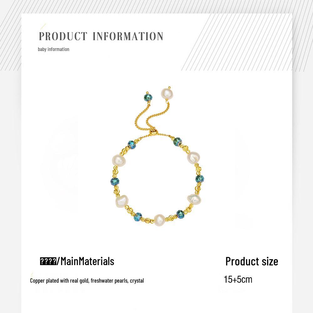 Autumn & Winter Freshwater Pearl Crystal Beaded Bracelet - Elegant Gift for Women & Best Friends