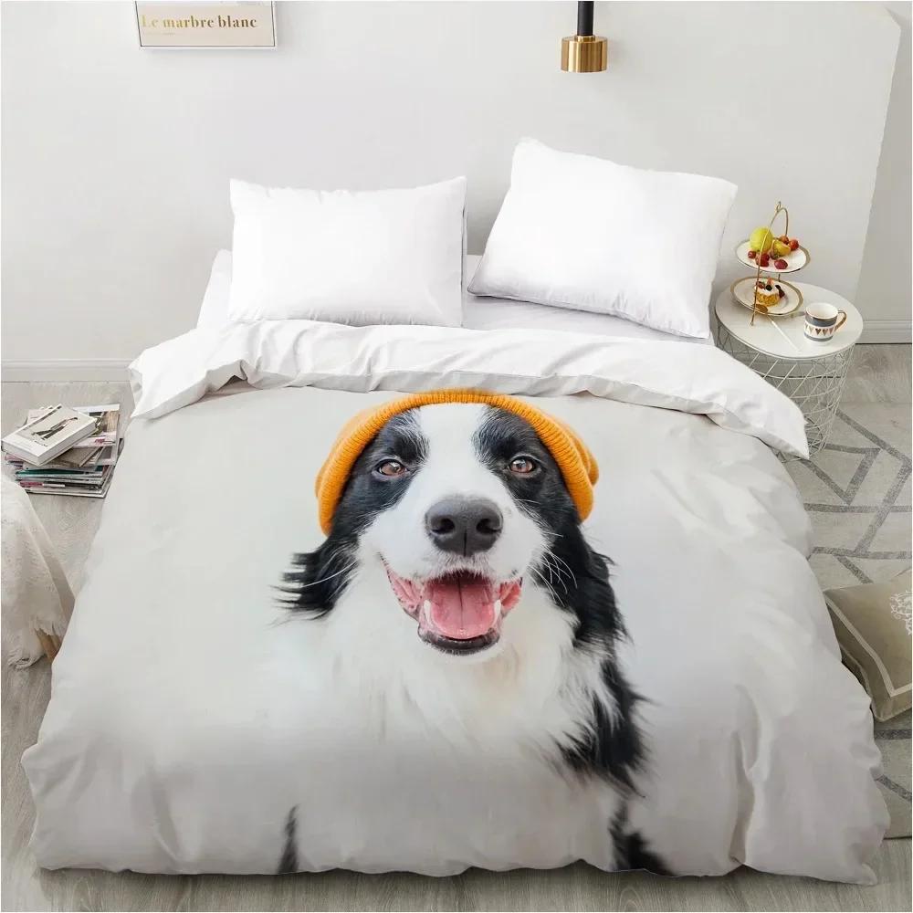 Animal Lie Down Dog Pet Bedding Set Boys Girls Twin Queen Size Duvet Cover Pillowcase Bed Kids Adult Fashion Home Textileextile